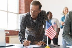 Man retiring using Federal employee benefits