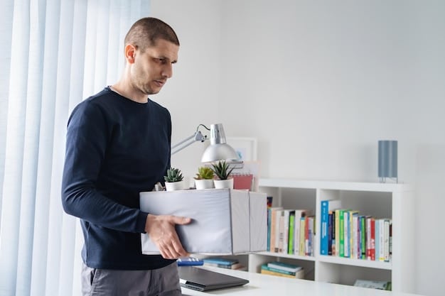 A single father meticulously organizing financial documents in a binder, with a calculator and pen nearby. The setting is a clean and organized home office.
