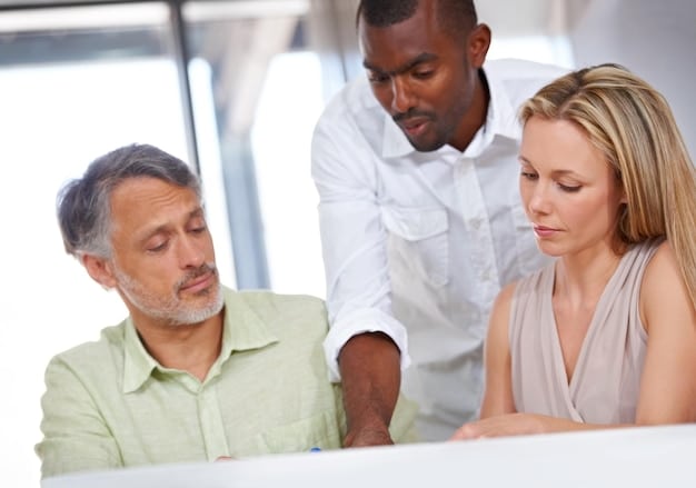 A neutral mediator facilitating a discussion between two co-parents, helping them reach an agreement on a holiday schedule.
