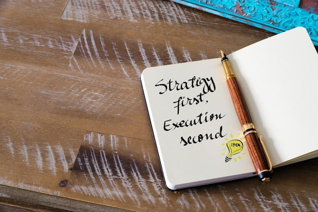 A close-up shot of a notebook and pen on a table, with the words 