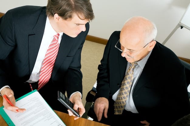 A father signs legal documents with a lawyer, symbolizing the formal process of establishing paternity. The setting is a professional office, highlighting legal expertise.