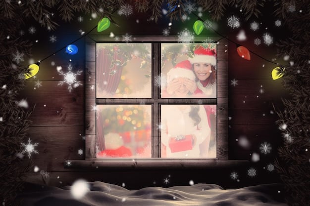 A split screen image showing two different homes decorated for Christmas. On one side, a father and child are decorating a tree. On the other side, a mother and child are baking cookies. Though in separate locations, they are both engaging in classic holiday activities, demonstrating that holiday traditions can be maintained across two homes.