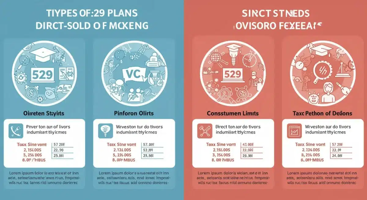 Infographic explaining 529 plan types and features