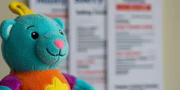 Breaking: New Safety Regulations for Children's Products Announced Child's toy with safety labels, symbolizing new product regulations