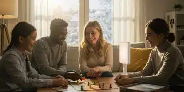 Combatting Seasonal Affective Disorder: 2025 Family Action Plan Family engaging in light therapy and indoor activities to combat seasonal affective disorder in 2025