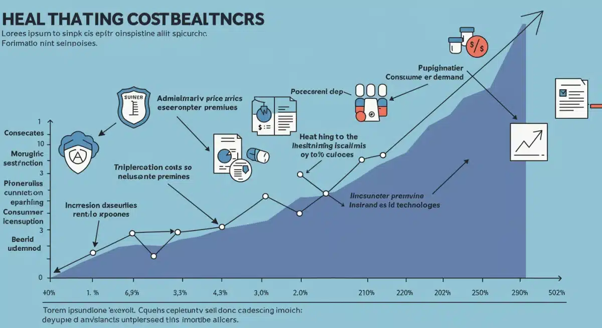 Infographic detailing drivers of rising 2025 healthcare expenses