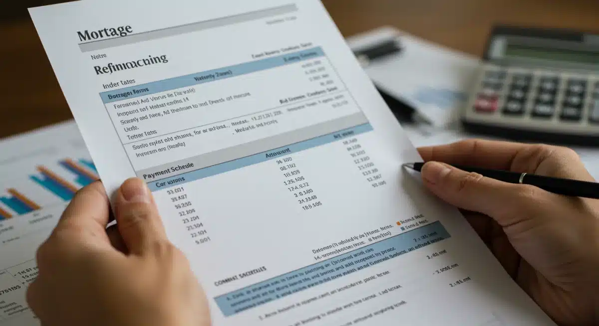Detailed view of mortgage documents with highlighted interest rates for financial review.