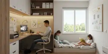 Calming Home Environment: 7 Tips for Families in 2025 Organized home office with natural light, promoting focus and calm.
