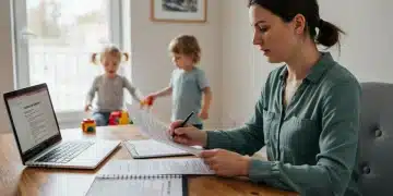 Single Parents: 2025 Estate Planning Essentials Single mother reviewing estate planning documents for her children's financial security.