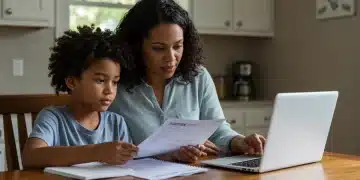 Navigating 2025 FAFSA Changes: Single-Parent Aid Guide Single mother and student reviewing 2025 FAFSA documents