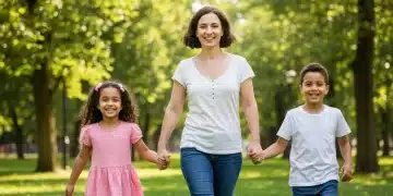 Building Resilience: Single-Parent Families in 2025 Empowered single mother with happy children in a park