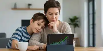 Mortgage Rates 2025: Single Parents Refinancing & Buying Guide Single mother reviewing mortgage rates on a tablet with her son in their home.