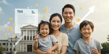 Smiling family benefiting from potential 2026 Federal Child Tax Credit increase