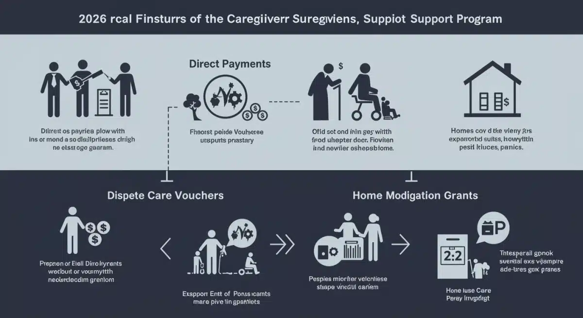 Infographic on financial assistance from 2026 Caregiver Program